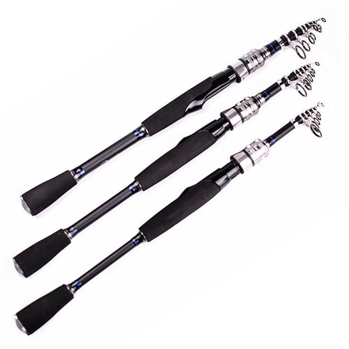 GHOTDA Carbon Fiber Telescopic Ultralight Fishing Rod 1.6/1.8/2.1/2.4m With  Sturdy Frame Spinning Reel 1000-4000Series