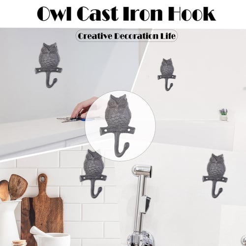 Owl Iron Hook Single Hook Wall Creative Decoration Coat Hook Key