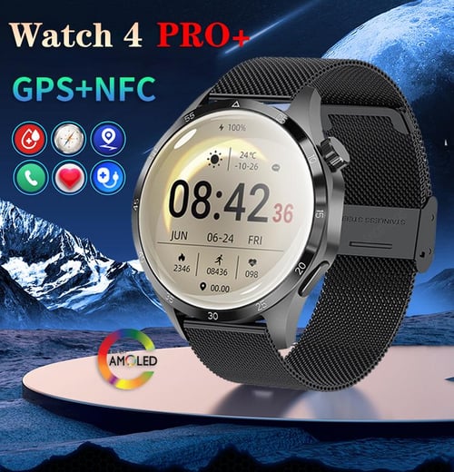 New GPS Smart Watch Men for Huawei GT4 Pro 360*360 HD Screen Heart Rate  Bluetooth Call NFC IP68Waterproof Blood Sugar Smartwatch