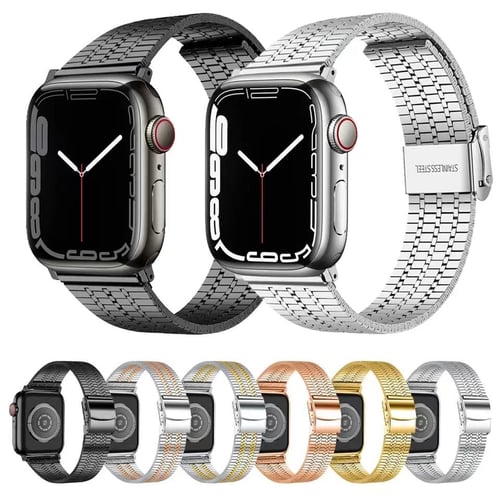 Man Women Business Strap For Apple Watch Band 8 Ultra 49mm 7 SE 6 5 4 3  41mm 45mm Iwatch Series 38 42mm 44mm 40mm Steel Bracelet