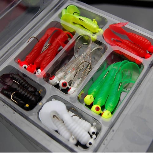 Worm Fishing Fishing Lure Box Set Artificial Bait Set Quality Soft
