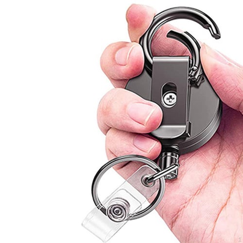 Retractable Keychain with Belt Clip, Badge Reels Heavy Duty