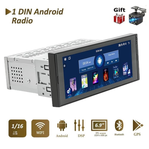 1 Din Android 10.0 Universal Auto Radio 6.9 Inch Touch Screen Multimedia  Player Car Stereo Video Gps Navigation Ips Screen Dvd