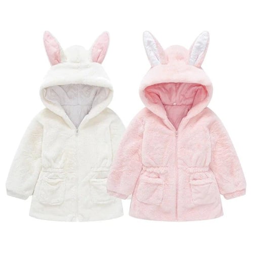 Toddler Baby Kids Girls Winter Warm Fleece Coat Faux Fur Jacket