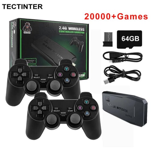 4K Game Stick Video Game Console Built-in 20000+ Games For PS1/FC/GBA Wireless  Controller Gamepad Retro Handheld Game Player - buy 4K Game Stick Video Game  Console Built-in 20000+ Games For PS1/FC/GBA Wireless
