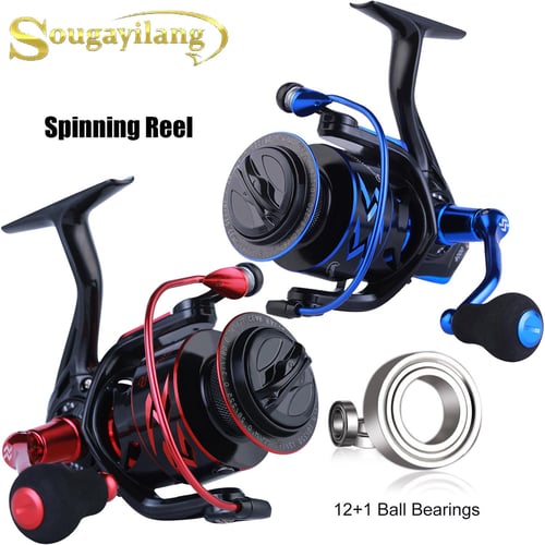 SOUGAYILANG 12 + 1BB Spinning Fishing Reels 5.2: 1 / 6.2: 1 High