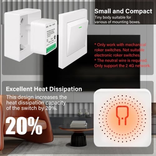 16A Mini Wifi Smart Switch Support Two-way Control Smart Home Alexa Go – Oz  Marketplace