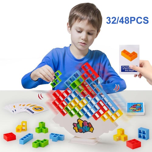 32Pcs/48Pcs Tetra Tower Block Stacking Toys, Funny Balance Building Blocks  Board Game For 5+ Years Old Kids Adults Family Party Puzzle Games - buy  32Pcs/48Pcs Tetra Tower Block Stacking Toys, Funny Balance