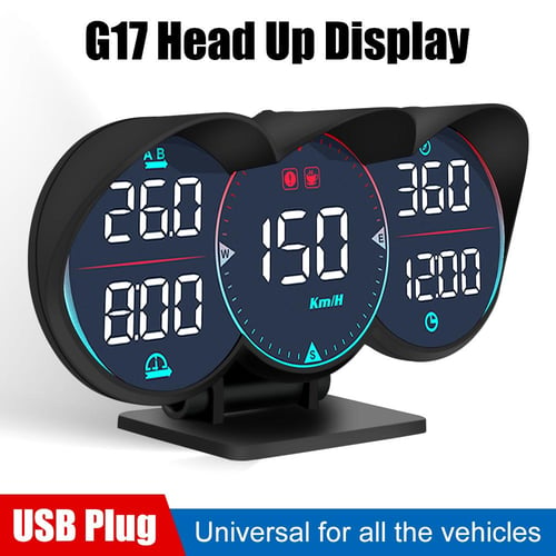 Cheap Car Head Up Display Speed RPM MPH HUD GPS Speedometer Projector Screen  Dashboard with Odometer Overspeed Alarm For All Cars
