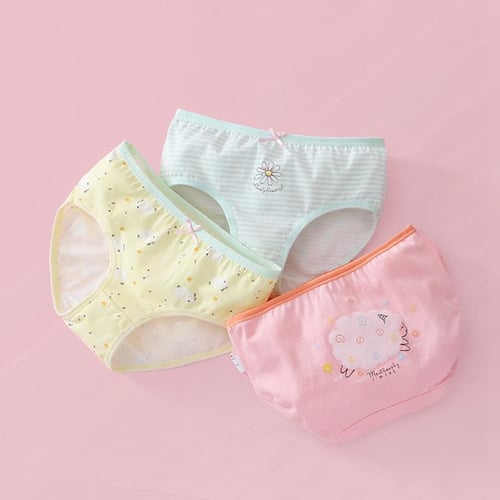 5pcs Toddler Girls Briefs Cartoon Unicorn Print Cute Underwear Cotton Soft  Comfy Breathable Kids Panties