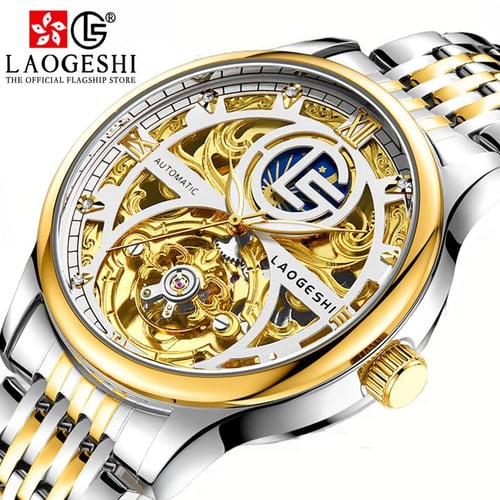 LAOGESHI New Top Men s Watches Fashion Night Light Waterproof Hollow Men s Automatic Mechanical Watch buy LAOGESHI New Top Men s Watches Fashion