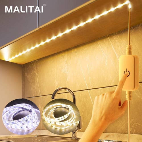 MALITAI 2835 SMD LED Strip Light DC12V Wall Adhesive Tape Touch