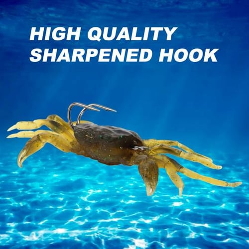 34.5g Crab Lure Soft 3D Appearance with Hook Artificial Crab