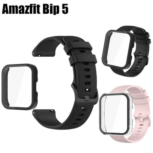 For Amazfit Bip 5 Bip3 3 Pro U pro Pop Strap Smart watch Silicone Bracelet  bip5 Case PC+Glass Screen Protector Film Full Cover Bumper - buy For Amazfit  Bip 5 Bip3 3