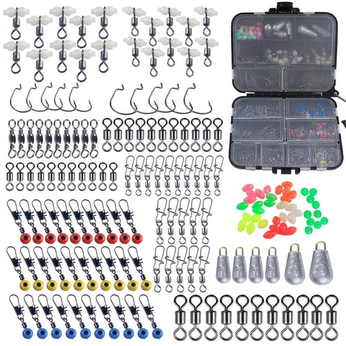 177pcs Fishing Accessories Kit Crank Hooks Sinker Weights Swivels Snaps  Connectors Beads Fishing - buy 177pcs Fishing Accessories Kit Crank Hooks  Sinker Weights Swivels Snaps Connectors Beads Fishing: prices, reviews
