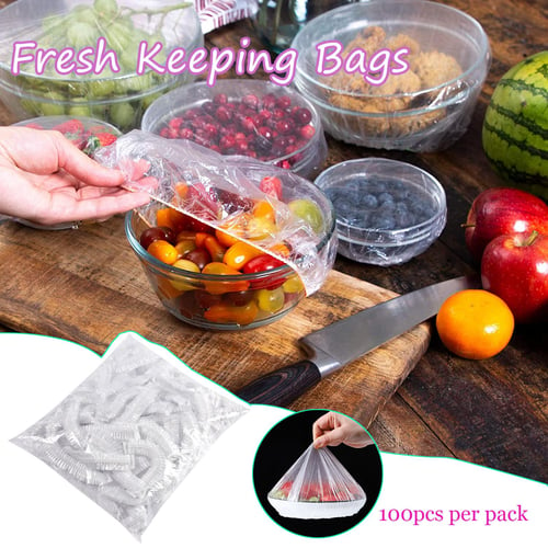 Kitchen Fresh-Keeping Cover Elastic Food Lids Reusable Disposable  Fresh-Keeping Film Household Food Fresh-keeping Storage Bag