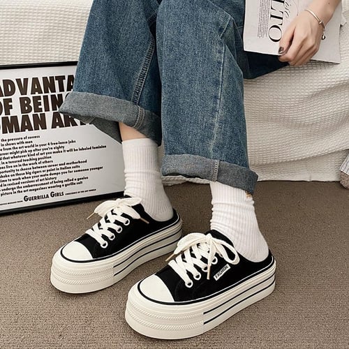 Wide canvas clearance sneakers