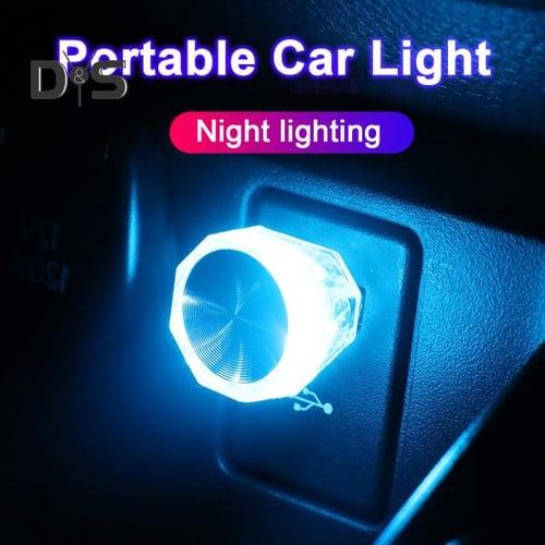 Portable USB C RGB LED Car Interior Night Lights Colorful Atmosphere  Decoration Lighting for Tesla Model S 3 X - buy Portable USB C RGB LED Car  Interior Night Lights Colorful Atmosphere