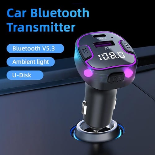Car Bluetooth 5.3 FM Transmitter Wireless Bluetooth Adapter Radio Receiver  MP3 Player Handsfree Call Type-C USB Car Fast Charger - buy Car Bluetooth  5.3 FM Transmitter Wireless Bluetooth Adapter Radio Receiver MP3