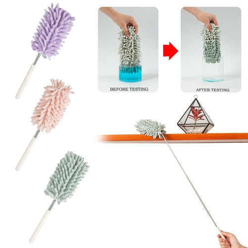 Microfiber Duster For Cleaning, Dusters With Telescoping Extension Pole,  Extendable Washable Mini Dusters For Cleaning Car, Window, Furniture, Office