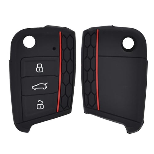 Silicone Car Key Cover Case For VW Volkswagen New Polo Golf 7 mk7
