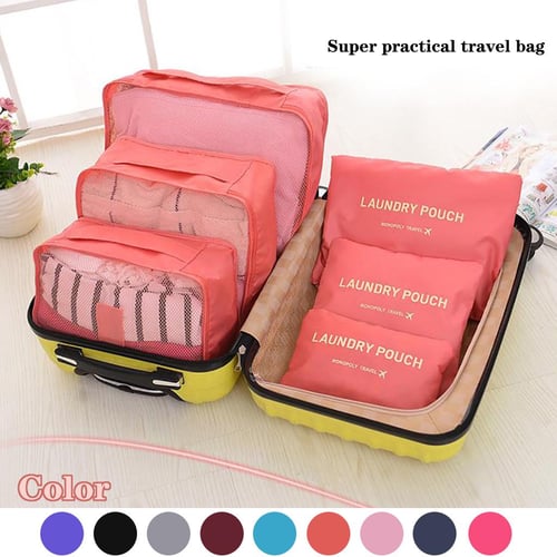 8-piece Set Luggage Divider Bag Travel Storage Clothes Underwear Shoes  Organizer