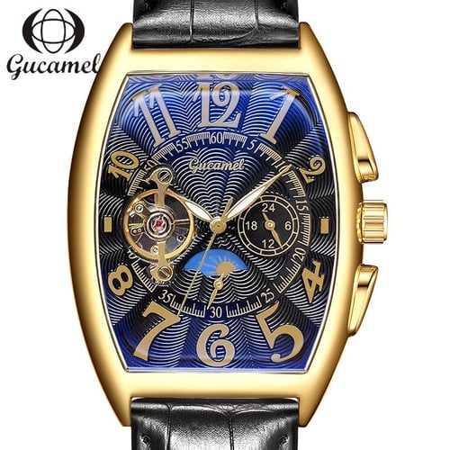 GUCAMEL Wine Barrel Mechanical Watch Men s Tourbillon Mechanical Watch buy GUCAMEL Wine Barrel Mechanical Watch Men s Tourbillon Mechanical Watch