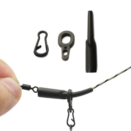30PCS Carp Fishing Run Rig Accessories Kit Heli Chod Rig Ring
