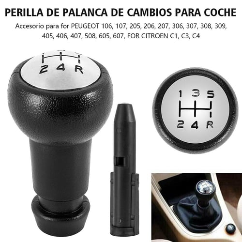 Carro 5 Speed Gear Stick Shift Knob Head para Peugeot 106 107 205 206