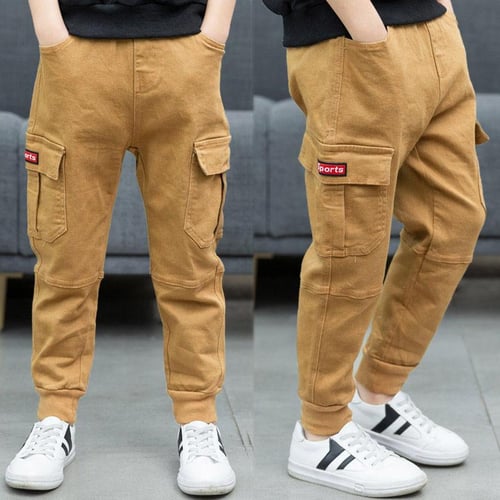 Boys Pants Autumn Solid Color Kids Casual Trousers Teenage Clothing Loose  Elastic Waist Boy Cargo Pants - buy Boys Pants Autumn Solid Color Kids Casual  Trousers Teenage Clothing Loose Elastic Waist Boy