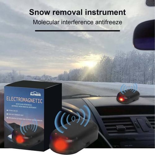 2Pcs Car Snow Removal Instrument Portable Mini Universal SUV Truck Vehicle  Auto Window Glass Winter Electromagnetic Molecular Interference Antifreeze
