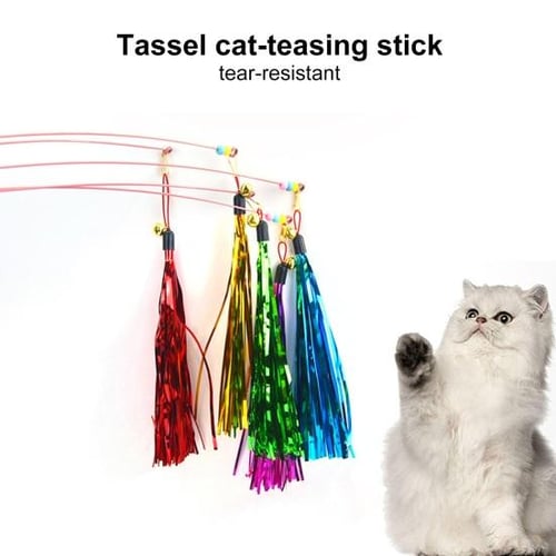 Cat Toy Feather Teaser Stick Bells Collar Interesting Automatic Cat Toy  Foot Interactive Cats Toys suministros para - buy Cat Toy Feather Teaser  Stick Bells Collar Interesting Automatic Cat Toy Foot Interactive