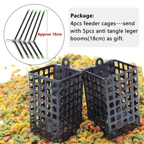 4pcs Carp Fishing Bait Loading Tools Method Feeder Fishing Accessories Bait  Cages With Anti Tangle Leger Booms For Carp Fish Rig - buy 4pcs Carp