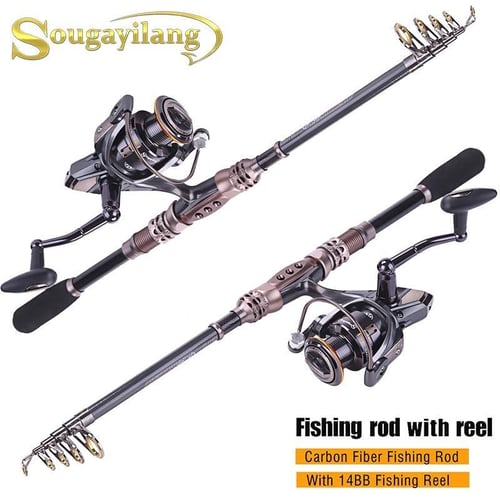 Fishing Rod and Reel Telescopic Fishing Rod with 14BB Spinning