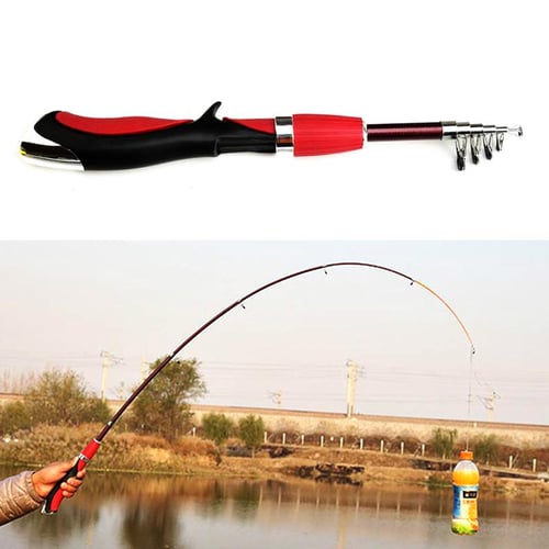 Outdoor Portable Fishing Rod Set Carbon Fiber Telescopic 1.4M