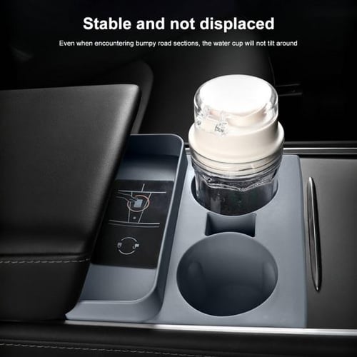 Center Console Cup Holder Insert Waterproof Car Modification Accessories  Silicone Drink Cup Stopper Slot Slip Limiter Mat for Tesla Model 3/Y - buy Center  Console Cup Holder Insert Waterproof Car Modification Accessories