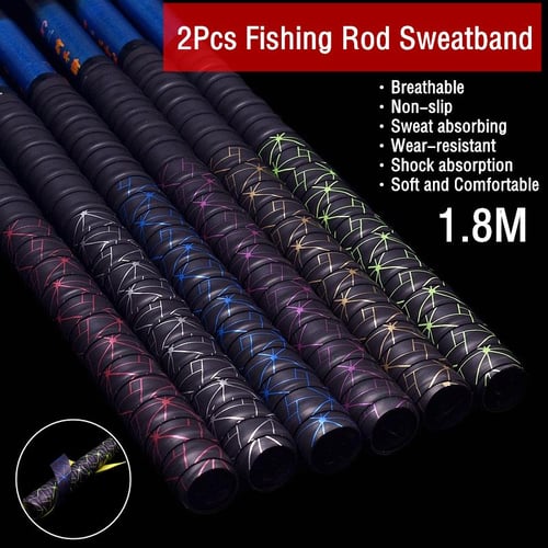 2Pcs Anti-slip Fishing Rod Wrap Badminton Racket Hand Glue Sweat