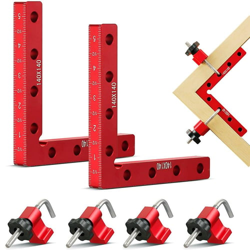 Update 90 Degree Positioning Squares Right Angle Clamps for Woodworking,2  Pack（5