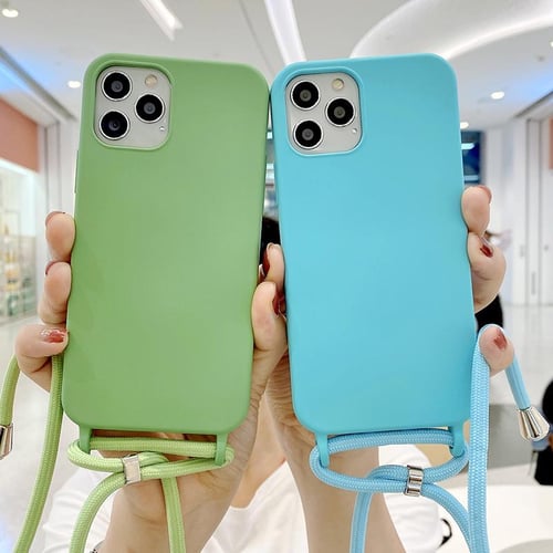 Plain Crossbody Strap Phone Case - iPhone 12 Pro Max / 12 Pro / 12 / 12  mini / 11 Pro Max / 11 Pro / 11 / SE / XS Max / XS / XR / X / SE 2 / 8 / 8