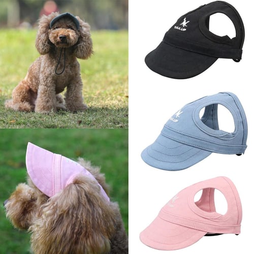 Pet Dog Hat Lovely Small Dog Cat Baseball Cap Canvas Visor Sun Protective  Hat For Summer With Ear Holes kitte Puppy Pet Supplies