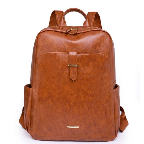 Cheap Soft PU Leather Backpacks For Women Backpack Female Shoulder Bag  Casual Large Travel Backpack Ladies Bag Mochilas School Bags