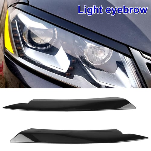 Car Headlight Cover For Volkswagen for Passat B7 2010 -2014 Eyelid Cover  Trim Headlights Eyebrow Stickers Cover Car styling Trim Accessories 2pcs  ABS - buy Car Headlight Cover For Volkswagen for Passat