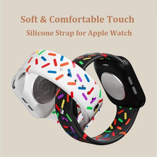 Watch Band For Watch Series 4 5 6 Se 44mm 40mm Silicone Strap For Watch 8 7  3 2 1 Band 45mm 41mm 42mm 38mm Comfortable Sports Silicone Multicolor Strap  For Watch Ultra 49mm - Smart Home - Temu