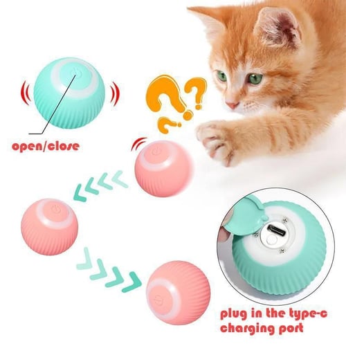 Motorized interactive pet clearance ball