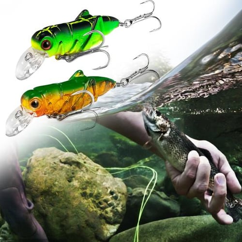 Cheap 14g/8cm Bionic Bait Simulation Fish Scales Shape Hook Rattle Beads  Angling ABS Painted Lure Hard Bait Fishing