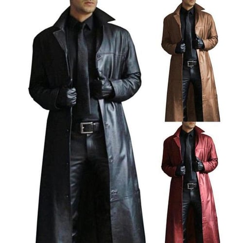 Solid Full-length Sleeve Coat