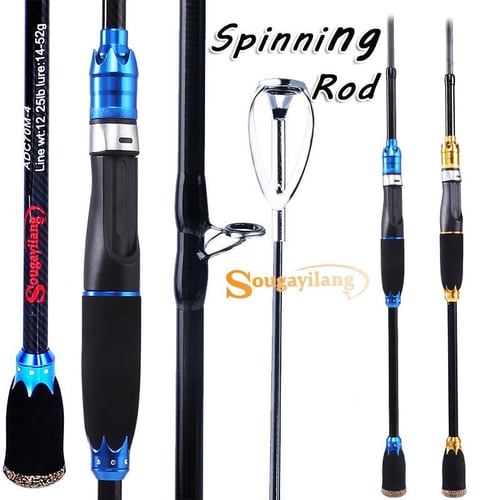 Portable Travel Spinning Fishing Rod 6.8FT Lightweight Carbon Fiber 4  Pieces Fishing Pole 