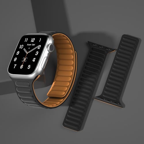 Black Leather Apple Watch Band 40mm 41mm 44mm 45mm 49mm Ultra