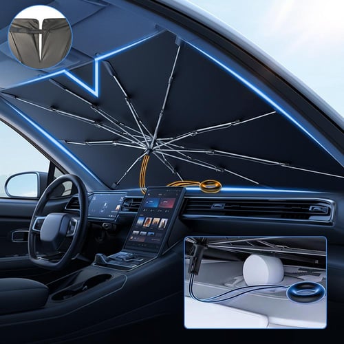 2023 Upgraded Car Windshield Sun Shade Umbrella Foldable Car