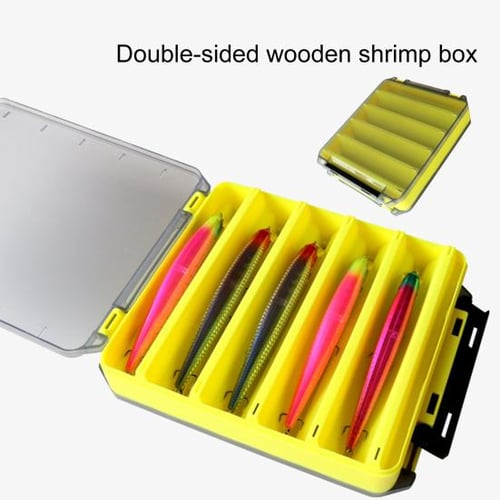 Fishing Lure Box Double Sided Storage Case Tackle 14 Compartment Handle Portable